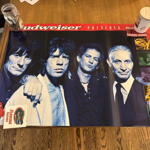 & Other Stories Other - Vintage ROLLING STONES Budweiser VooDoo Lounge Tour poster 1994